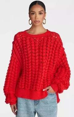 KBB by Kahlana The Chunky Knit Crew Pullover Sweater